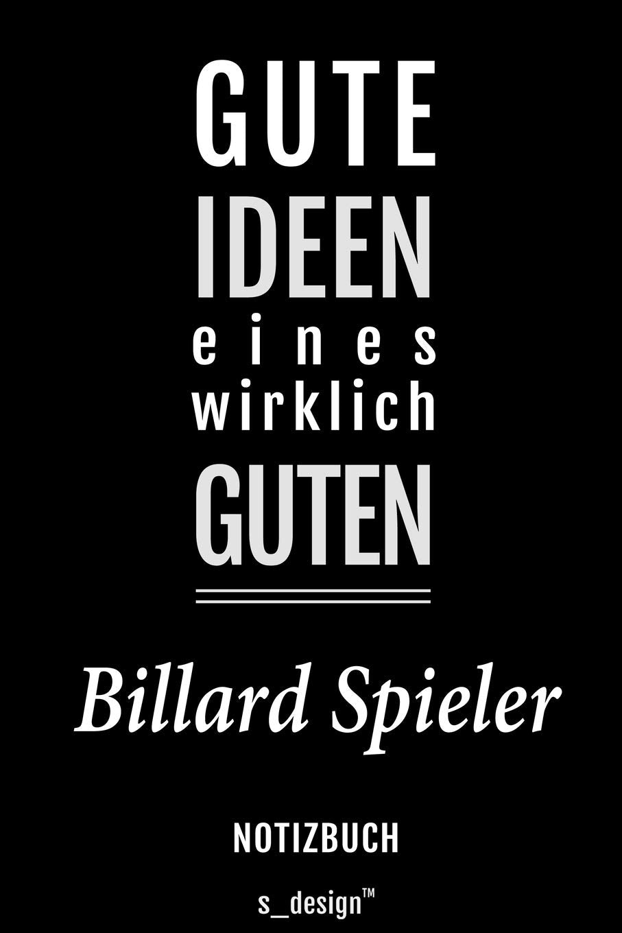 Notizbuch für Billard Spieler: Originelle Geschenk-Idee Memories