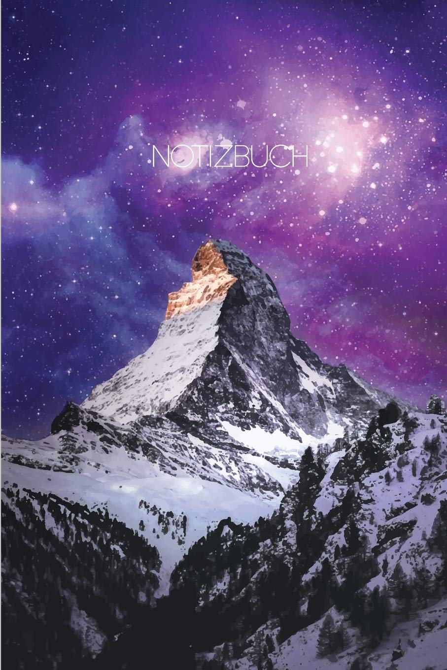 Notizbuch: Blanko Journal A5 Liniert Galaxy Weltall Berge Books
