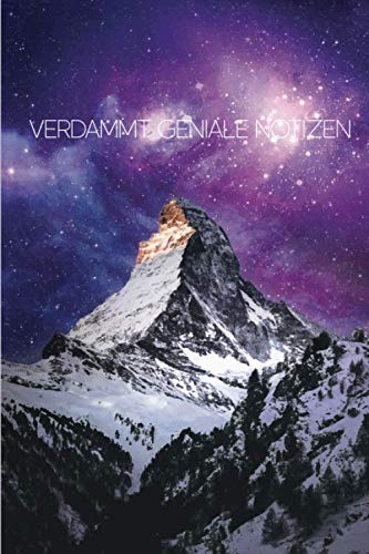 Verdammt Geniale Notizen: Blanko Journal A5 Liniert Galaxy Weltall Berge Books