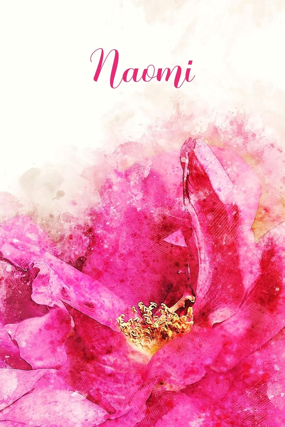 Naomi: Pink Floral Personalized Name Journal for Women 6x9 Parents & Children
