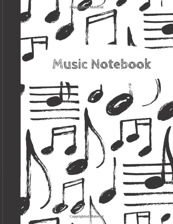 Music Notebook: Manuscript Music Notation Paper - Blank Staff Paper - 12 Stave - Standard Notebook for Musicians, Songwriting - Modern Cover Arts & Music