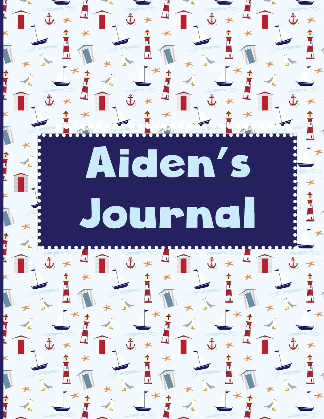 Aiden's Journal: Notebook with 30 Pages of Handwriting and Sketch Paper for Preschool Children and Young Students, 8.5" x 11" book