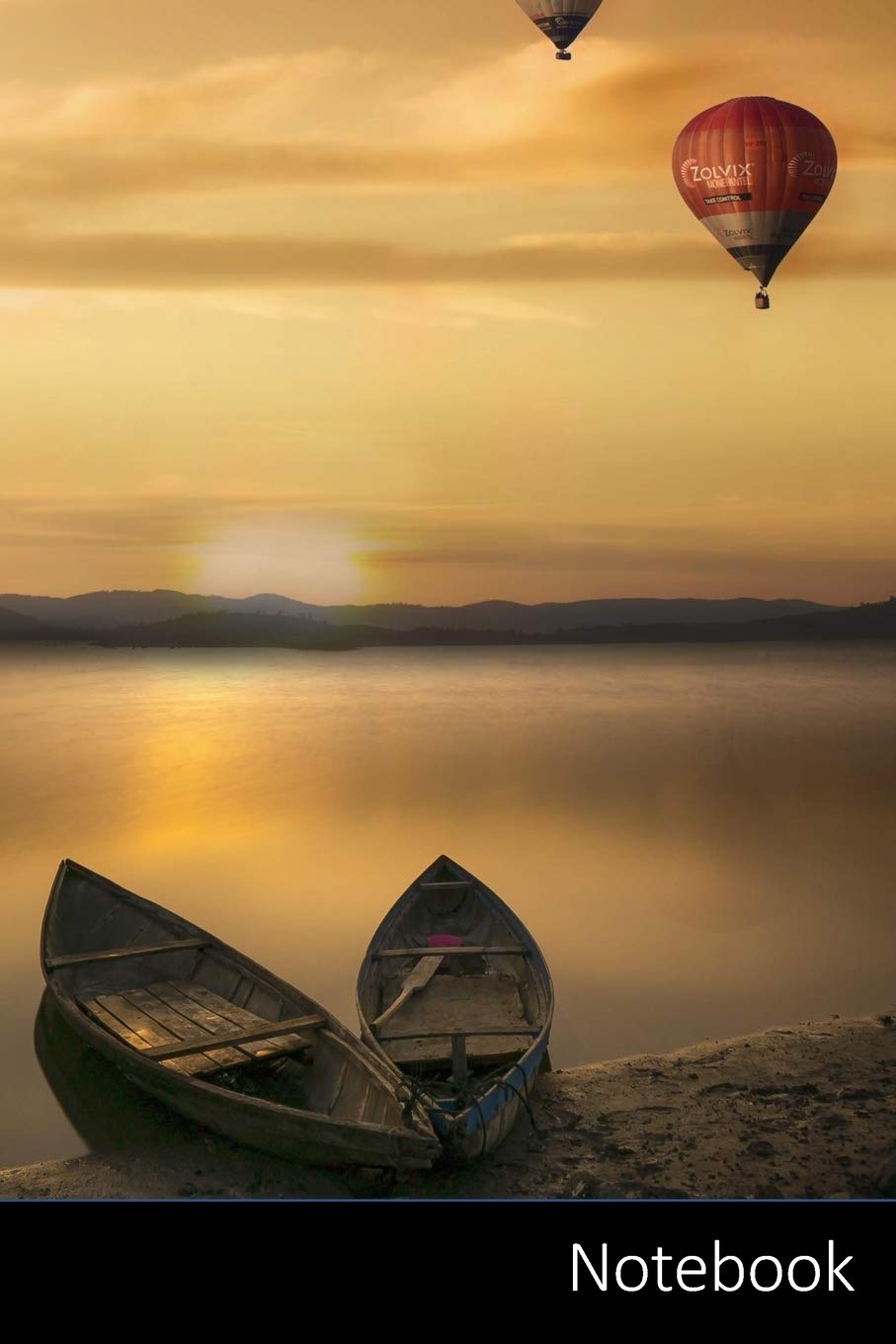 Notebook: Fantasy, Balloons, Sky, Lake Notebook / Journal / Diary / Composition book - 6 x 9 inches (15,24 x 22,86 cm), 150 pages, glossy finish. Books