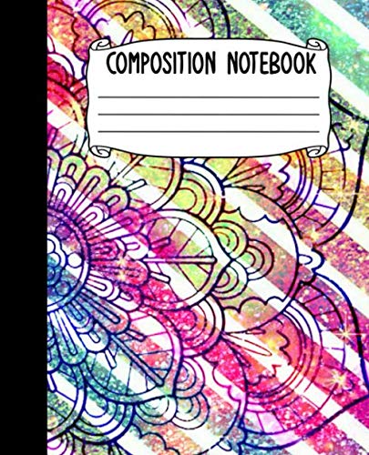 Composition Notebook: Colorful Mandala Composition Notebook Lined School Journal | 100 Pages | 7.5 x 9.25" | Notebook for Children Kids Girls Teens Women | Wide Rules School Composition notebook Learning & Reference