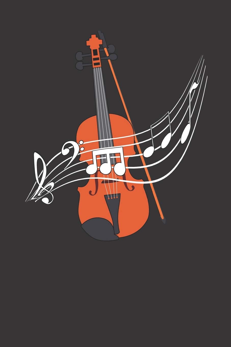 Notebook: Violin Lined notebook ca A5 for notes, sketches and formulas, as a calendar or for learning; wide line grid; violinist, men, women and professionals Books