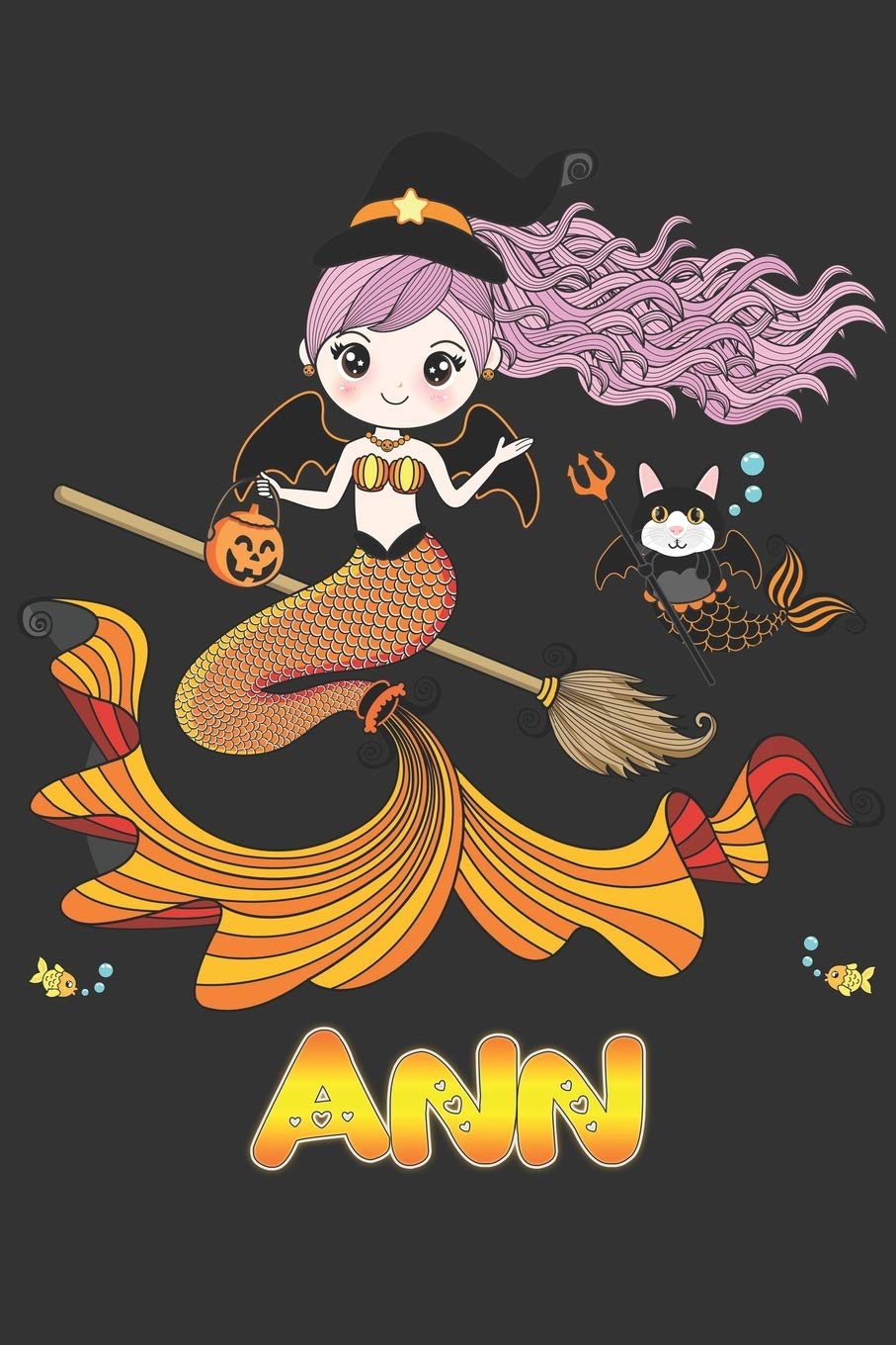 Ann: Ann Halloween Beautiful Mermaid Witch, Create An Emotional Moment For Ann?, Show Ann You Care With This Personal Custom Gift With Ann's Very Own Planner Calendar Notebook Journal Essays & Short Stories
