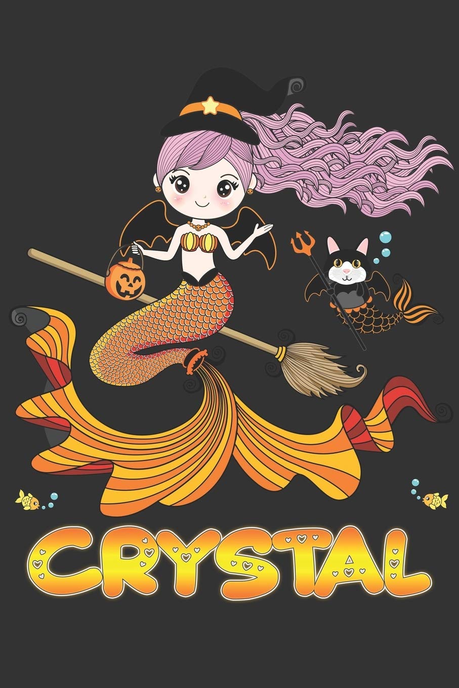 Crystal: Crystal Halloween Beautiful Mermaid Witch, Create An Emotional Moment For Crystal?, Show Crystal You Care With This Personal Custom Gift With ... Very Own Planner Calendar Notebook Journal Essays & Short Stories