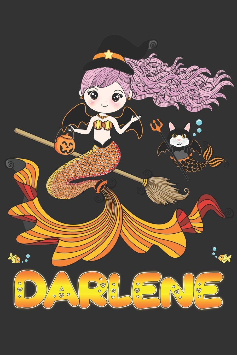 Darlene: Darlene Halloween Beautiful Mermaid Witch, Create An Emotional Moment For Darlene?, Show Darlene You Care With This Personal Custom Gift With ... Very Own Planner Calendar Notebook Journal Essays & Short Stories