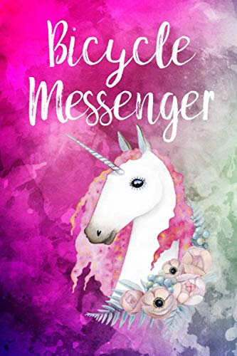 Bicycle messenger: Cute Unicorn Notebook Writing Journal for Girls, 6x9 Lined Writing Paper|121pages,Personalized With Job's title, Notebook for Women and Girls, Notebook/Journal/Planner Gift book