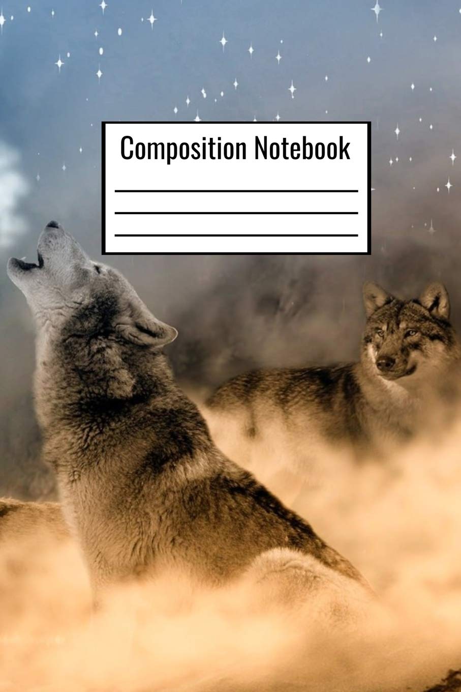 Composition Notebook: Wolf Howling Nature Notebook For Kids Teens Adults Men Women Couples To Write Down Daily Notes Mathematics