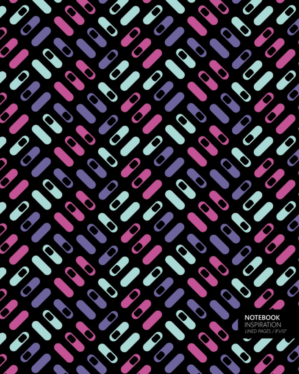 Inspiration Notebook: (Black Berry Edition) Fun notebook 192 ruled/lined pages (8x10 inches / 20.3x25.4 cm / Large Jotter) Stationery