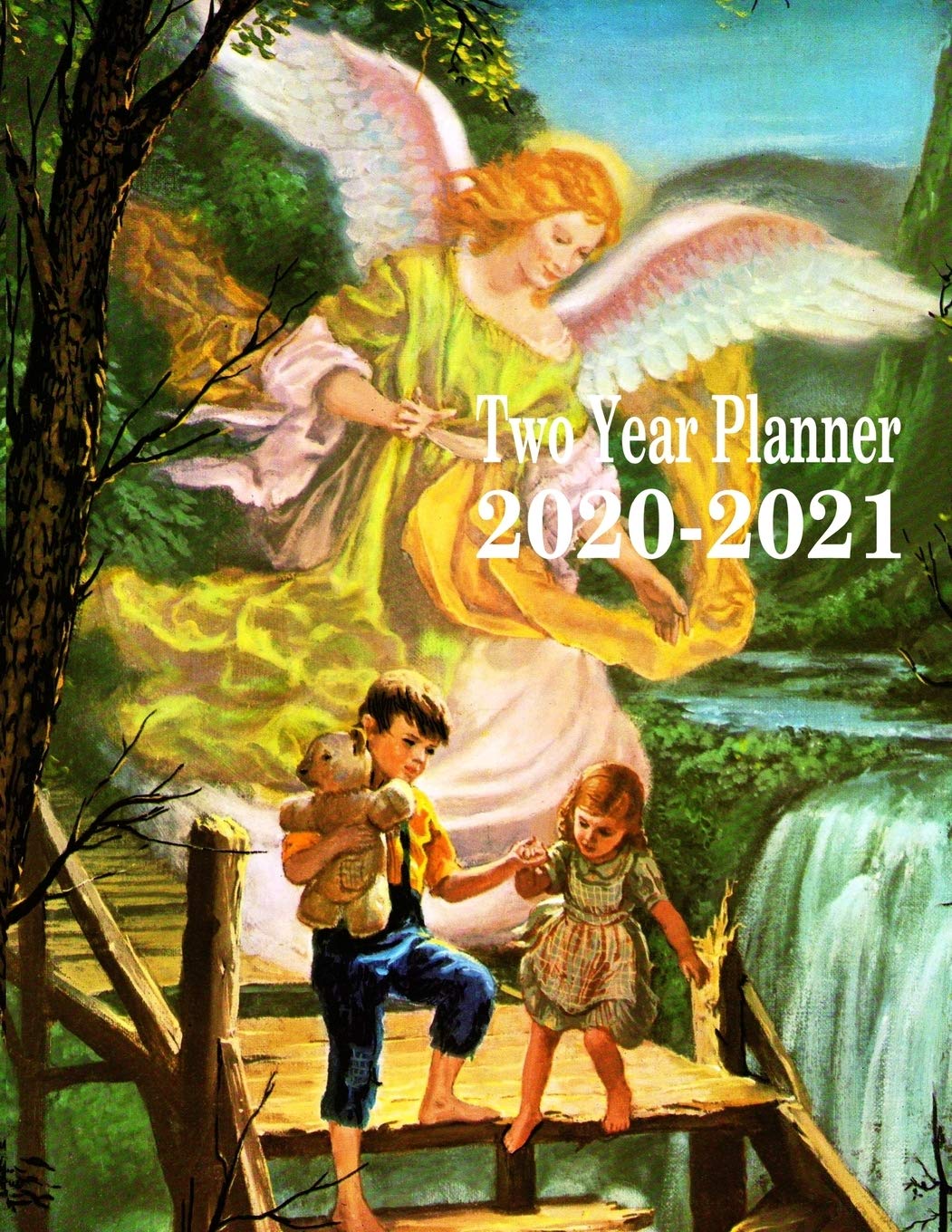 Two Year Planner 2020-2021: Guardian Angel Monthly Planner 8.5 x 11 Books