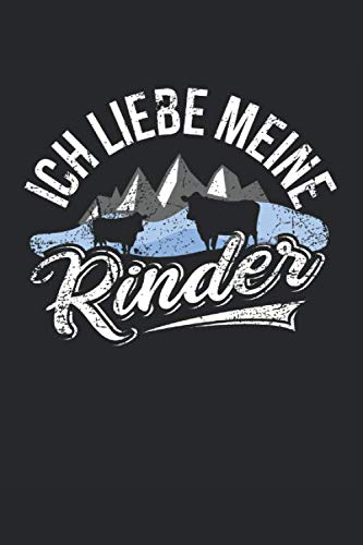 Ich liebe meine Rinder Notizbuch: Kleines Büchlein I Weißes Papier I 120 Seiten I Dotted I Punktkariert I Punkteraster I Gepunktet I Notizheft I Skizzenbuch I DIN-A5 I Geschenkidee I Books