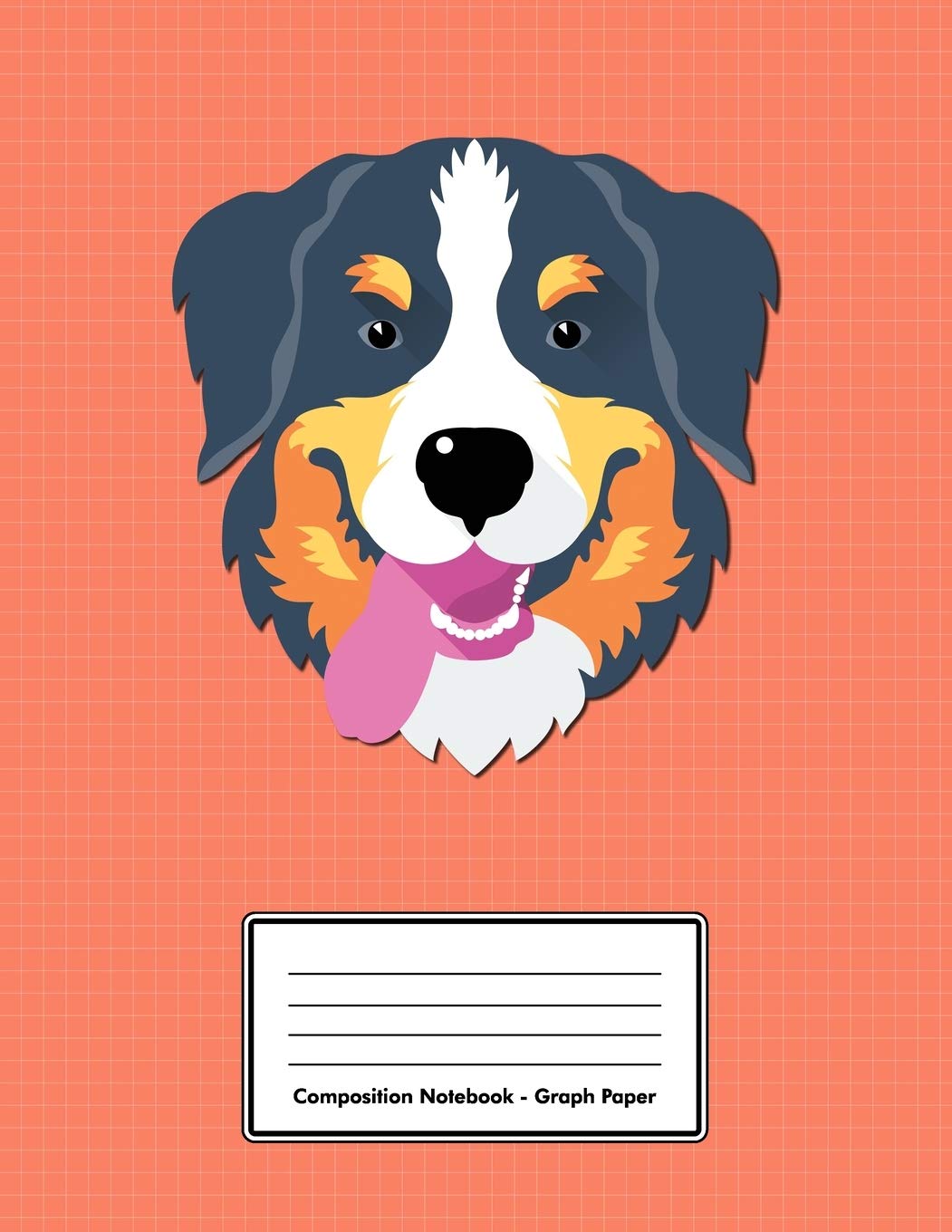 Composition Notebook - Graph Paper: Red Bernese Mountain Dog | 109 pages 8.5"x11" | White Blank 5x5 Exercise Book | School Subject | Gift For Kids Teenager Adult Teacher Student | Journal | Diary Pets