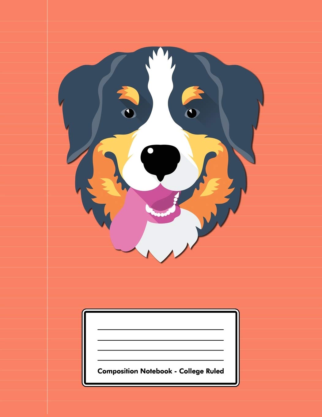 Composition Notebook - College Ruled: Red Bernese Mountain Dog | 109 pages 8.5"x11" | White Blank Lined Exercise Book | School Subject | Gift For Kids Teenager Adult Teacher Student | Journal | Diary Pets
