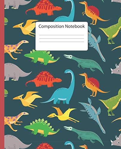 Colorful Dinosaurs Pattern | Composition Notebook | 100 Pages | College Ruled: For Writing Notes or Journaling Learning & Reference