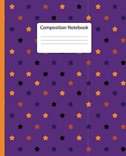 Halloween Stars Purple Background | Composition Notebook | 100 Pages | College Ruled: For Writing Notes or Journaling Learning & Reference
