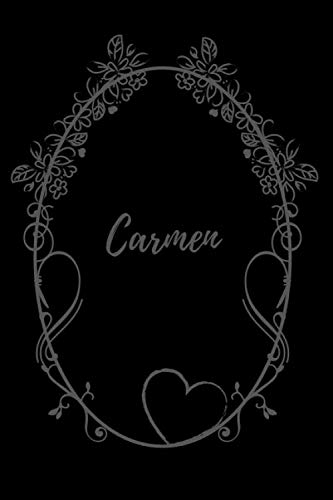 Carmen: Personalized Name Vintage Style Notebook/Diary/Journal For Women & Girls (110 Pages, Blank, 6 x 9) (Names, Band 1) Business, Finance & Career