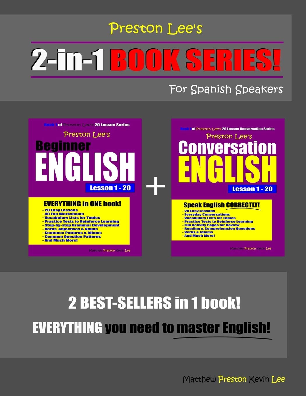 Preston Lee’s 2-in-1 Book Series! Beginner English & Conversation English Lesson 1 – 20 For Spanish Speakers book
