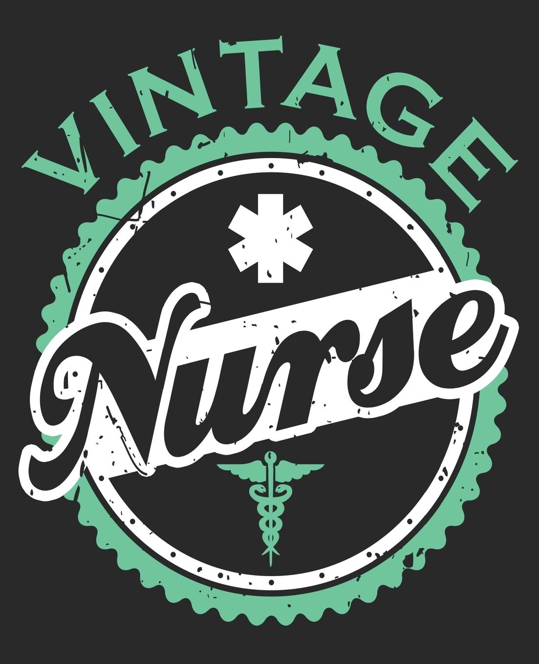 Vintage Nurse: Funny RN CNA LPN CNA Graduation Student Composition Notebook 100 Wide Ruled Pages Journal Diary book