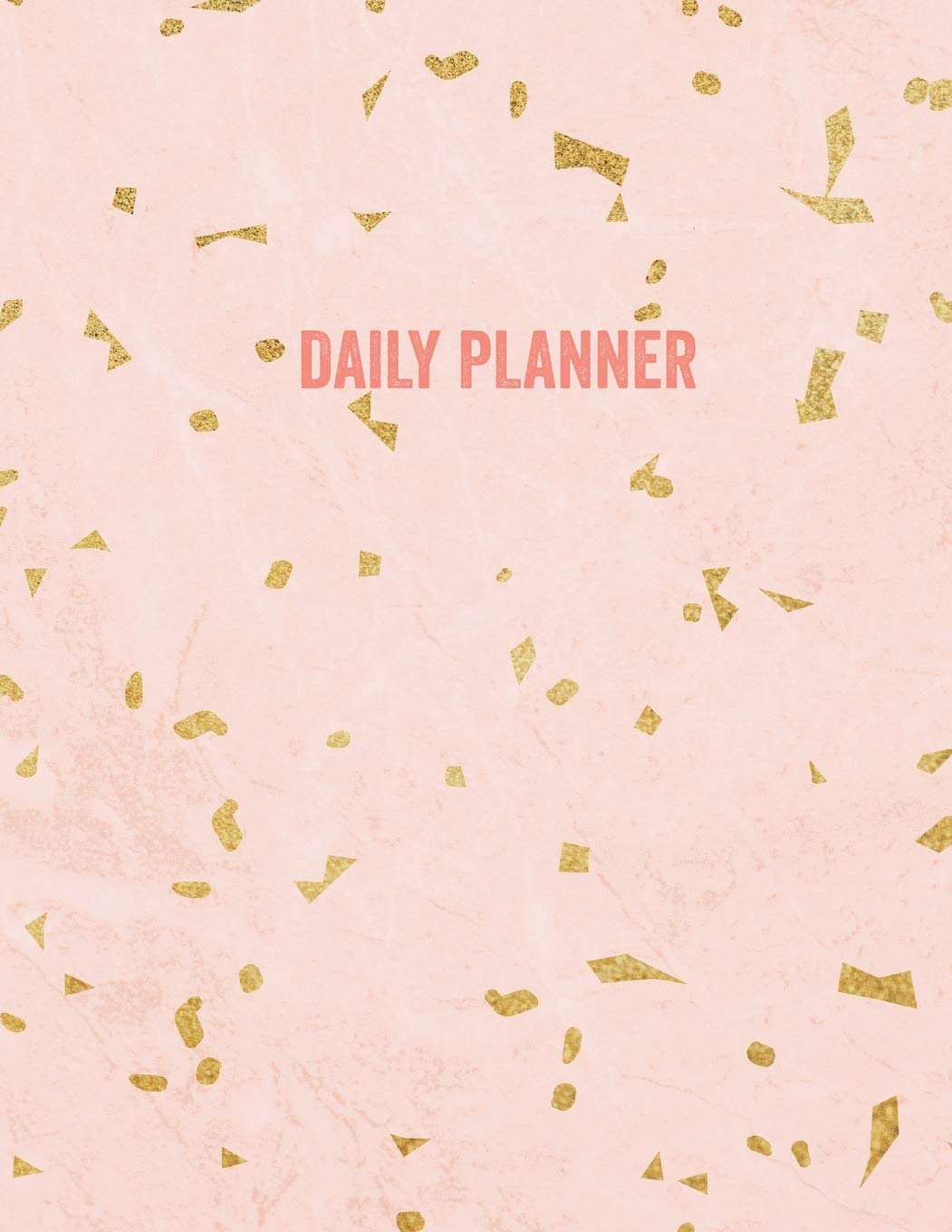 Daily Planner: Undated Daily Planner With Hourly Schedule, Goals, To Do List, Meal Tracker, Dotted Notes, Top Priorities Notebook Gift Pink Marble Golden Ribbon Design book