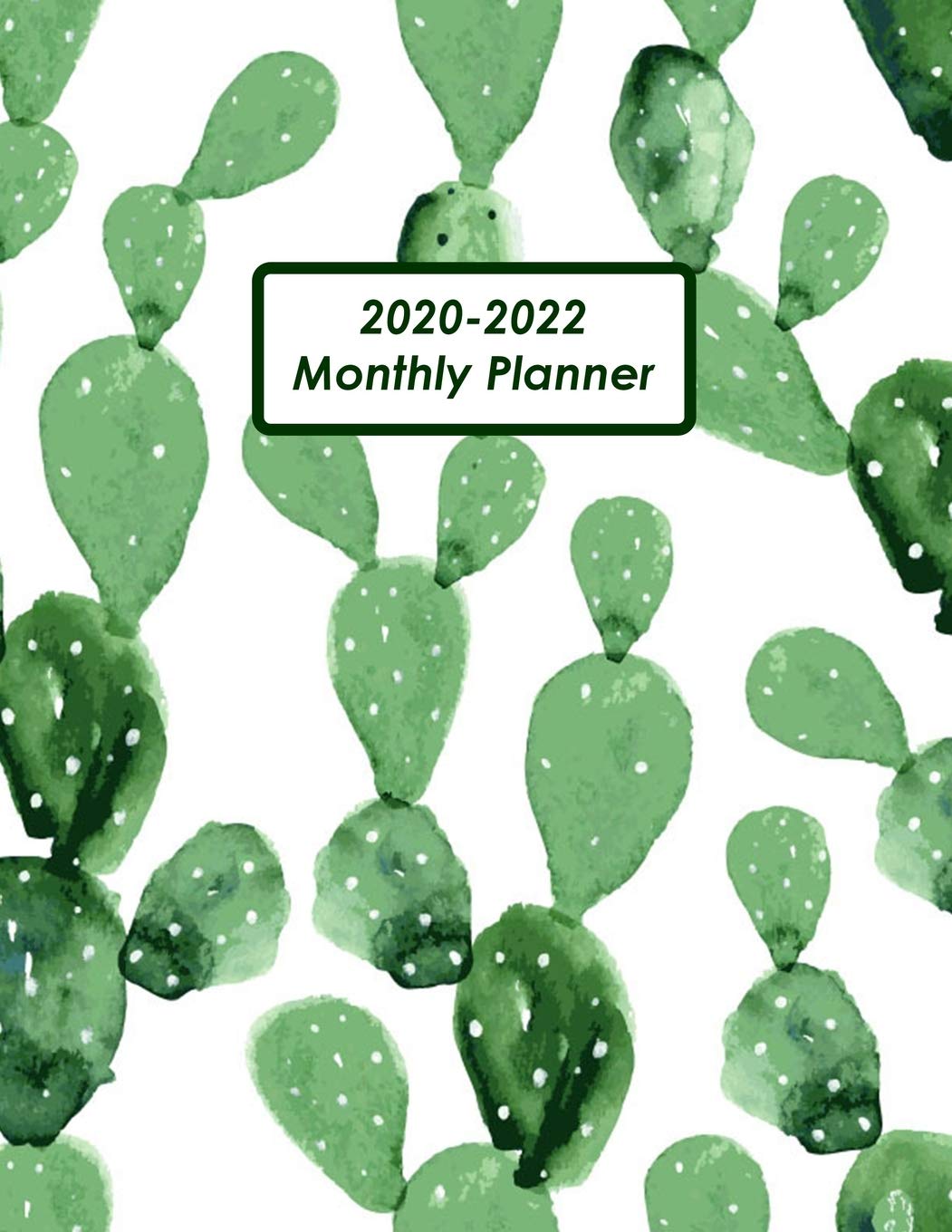 2020-2022 Monthly Planner: Opuntia Cactus Cover | Three Year 36-Month Planner With Holidays Business, Finance & Career