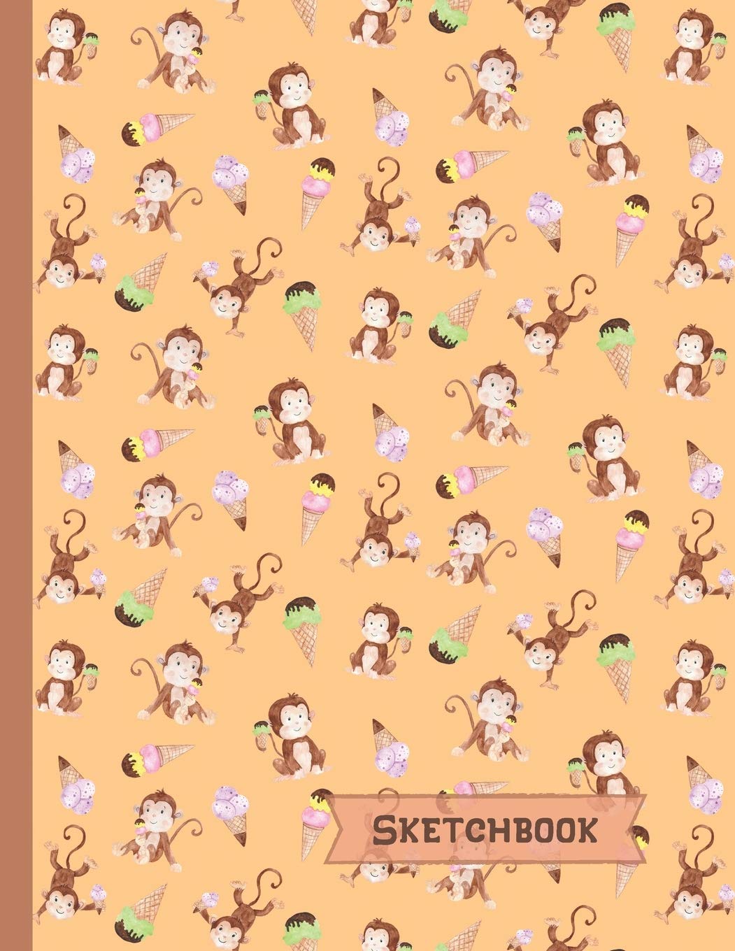 Monkeys Sketchbook: Monkey Gifts: Blank Drawing Paper Sketch Book: Large Notebook for Doodling or Sketching ~ 8.5" x 11" Non-fiction