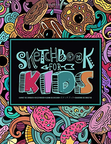 Sketchbook for Kids: Carnet de croquis | Skizzenbuch | Album da disegno | スケッチブック | Cuaderno de bocetos: Learn to Draw: 100 Blank Page Sketch Book for ... Cute Pink Purple & Teal Donut Pattern 343-6 Books