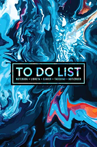 To Do List Notebook | Libreta | Cahier | Taccuino | Notizbuch: 100 Pages of To Do Lists with Space for Notes for Planning & Organizing Your Days: Blue & Orange Marble Swirl 380-1 Business, Finance & Career