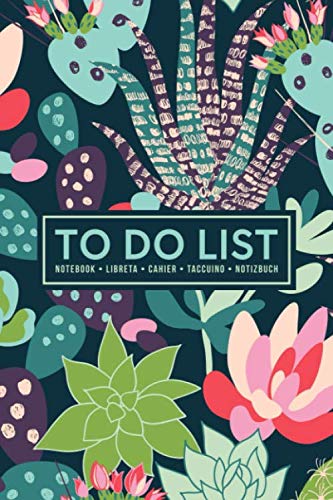 To Do List Notebook | Libreta | Cahier | Taccuino | Notizbuch: 100 Pages of To Do Lists with Space for Notes for Planning & Organizing Your Days: Teal Green & Pink Succulents 414-3 Business, Finance & Career