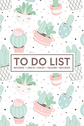 To Do List Notebook | Libreta | Cahier | Taccuino | Notizbuch: 100 Pages of To Do Lists with Space for Notes for Planning & Organizing Your Days: Cute Cactus on White 421-1 book