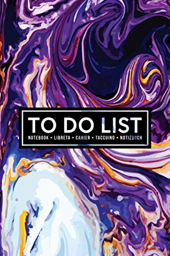 To Do List Notebook | Libreta | Cahier | Taccuino | Notizbuch: 100 Pages of To Do Lists with Space for Notes for Planning & Organizing Your Days: Purple Marble Swirl with Orange 422-8 Business, Finance & Career