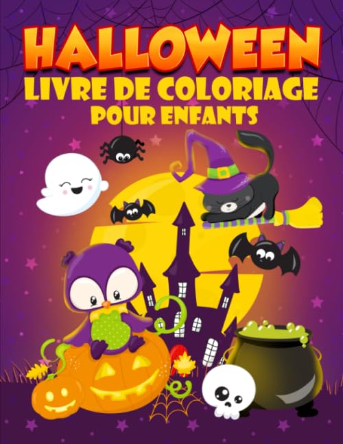 Halloween : Livre de coloriage pour enfants: 35 illustrations mignones pour les petits 3 à 10 ans book