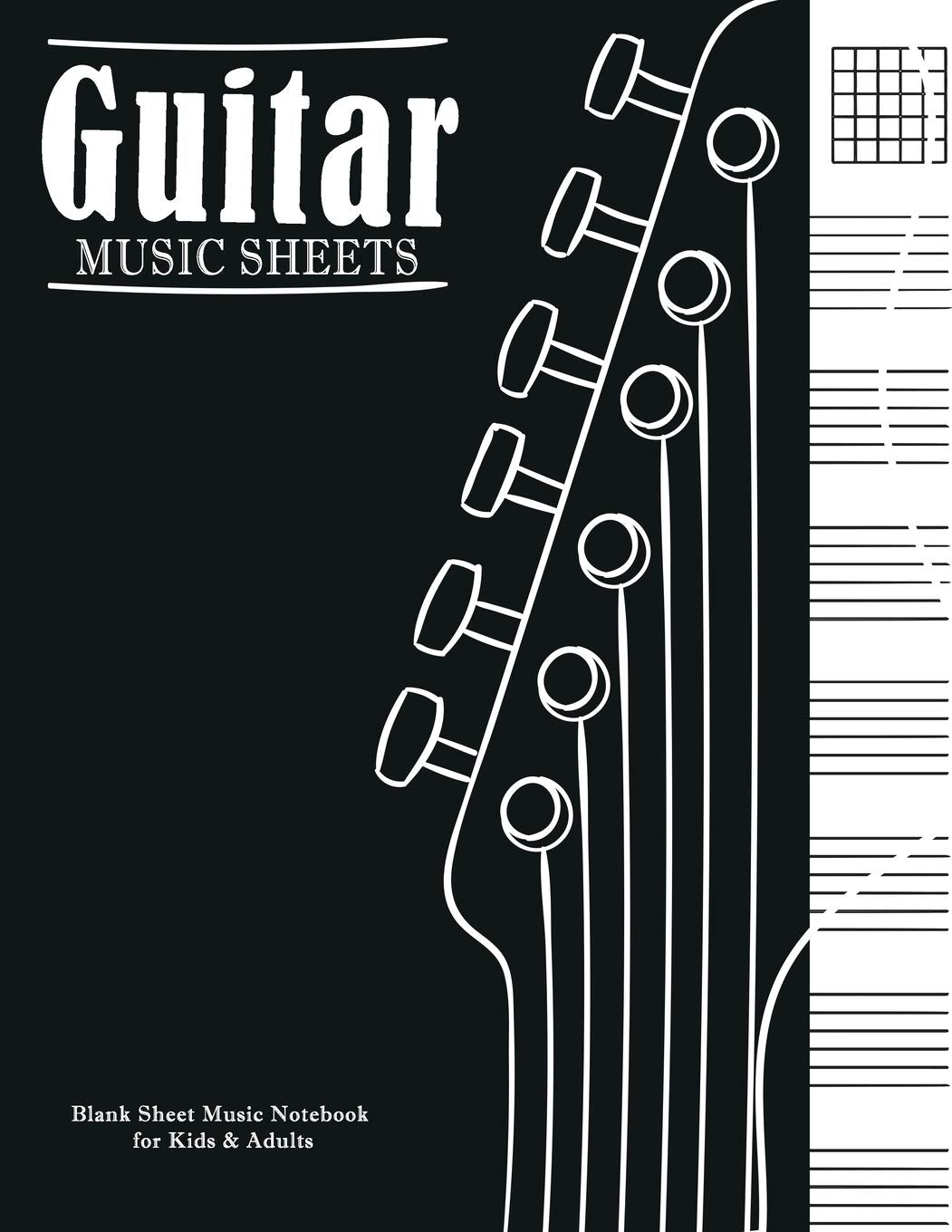 Guitar Music Sheets : Blank Sheet Music Notebook for Kids & Adults: With Chord Boxes and Guitar Chord Diagrams, Suitable for Beginners & Pro's, ... (Blank Guitar Music Notebooks, Band 3) Arts & Music