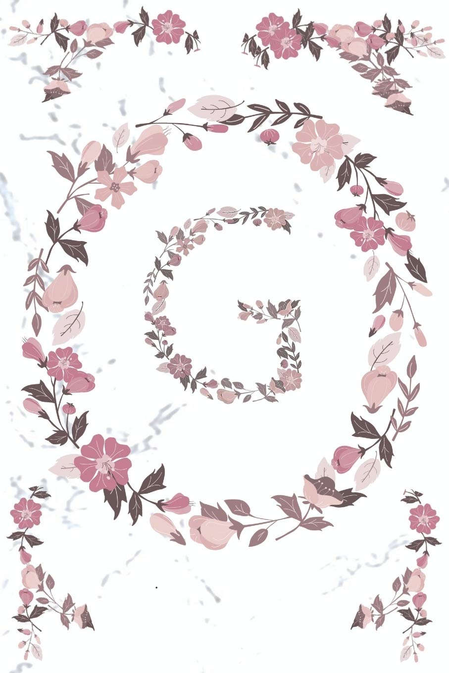 Product Image: G Monogram Journal: Personalized Initial G, Motivational Heading Prompt - Lined Floral Notebook - Journal - Diary for Reflection