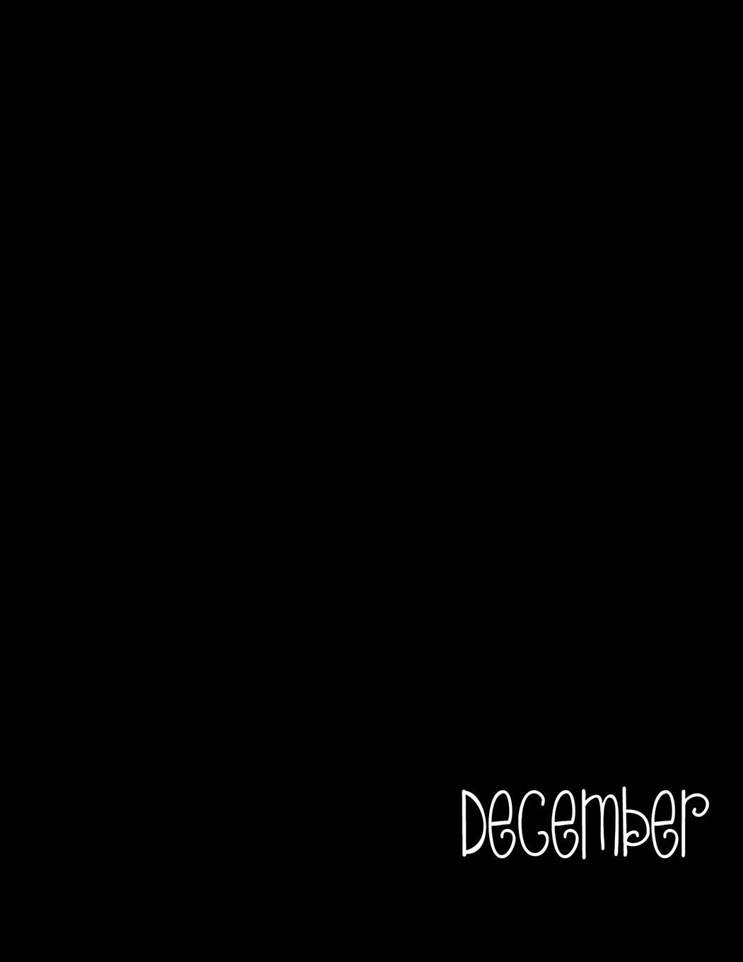 December: Blank Notebook A Month / Wide Ruled Lined / Matte Cover / Composition Book / Journal / Large Tiptoi & Games