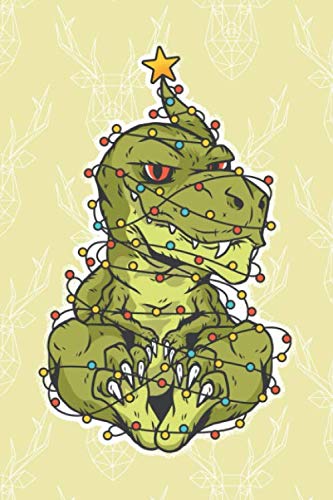Lustiges T Rex Dino Weihnachts - Notizbuch Journal Liniert ca. A5 FORMAT - Notizblock für Schule und Arbeit. Weihnachtsgeschenk Thema ,Saurier, ... Ideal als Weihnachtsgeschenk oder Nikolaus al book