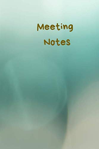 Meeting Notes: Business Notebook for Meetings and Organizer | Taking Minutes Record Log Book Action Items & Notes (110 Pages, LINE, 6 x 9) Business, Finance & Career