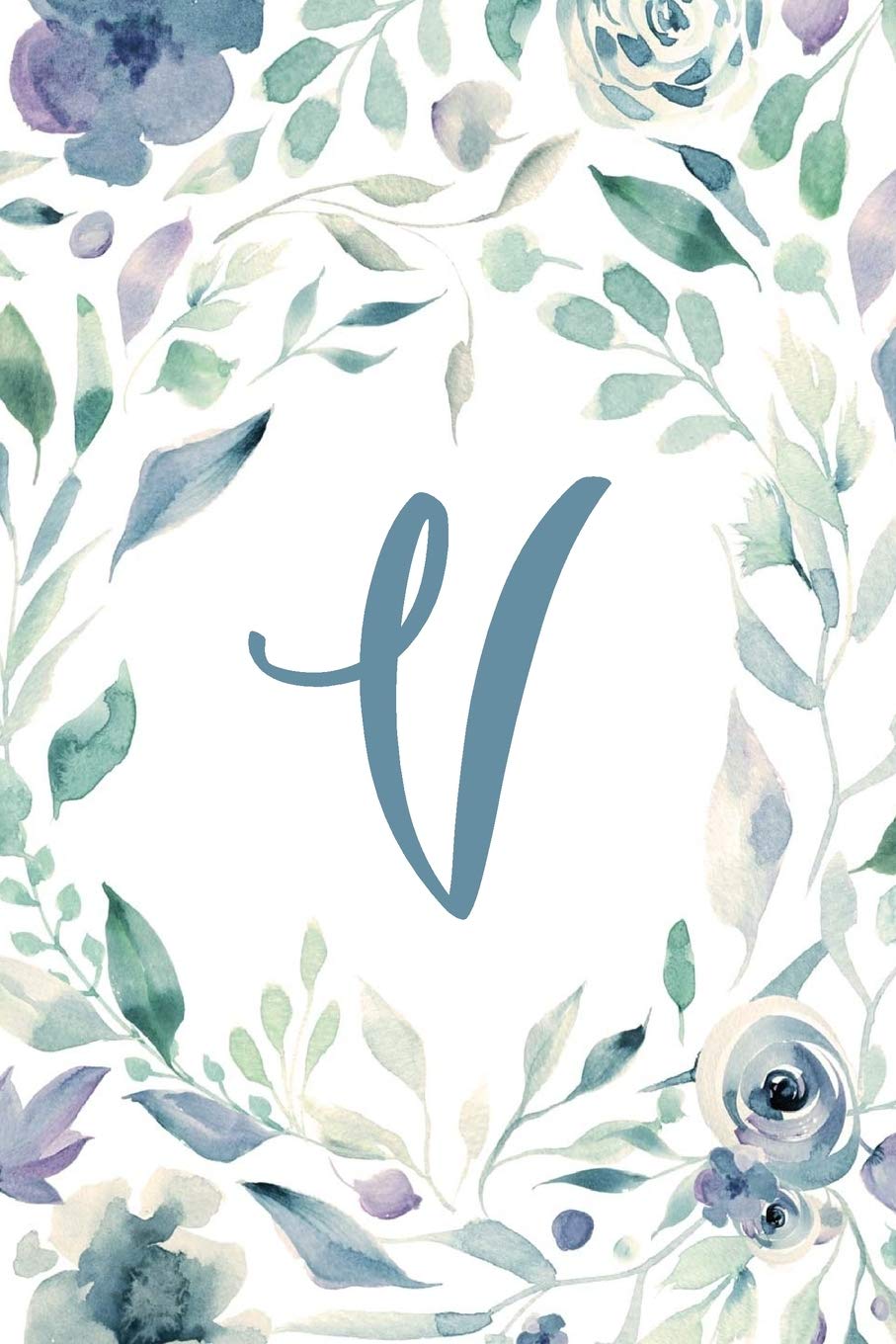 V: Light Purple Floral 6”x9” Lined Notebook (Light Purple Floral 6”x9” Alphabet Series - Letter V, Band 22) Learning & Reference