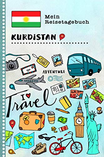 Kurdistan Reisetagebuch: Kinder Reise Aktivitätsbuch zum Ausfüllen, Eintragen, Malen, Einkleben A5 - Ferien unterwegs Tagebuch zum Selberschreiben - Urlaubstagebuch Journal für Mädchen, Jungen Non-fiction