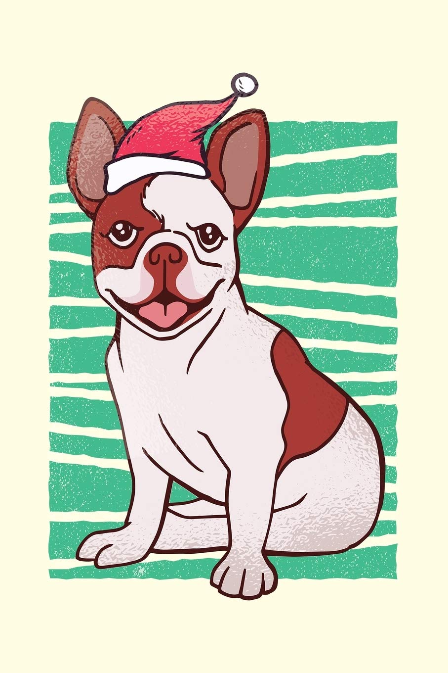 Funny Bulldog Christmas - Journal Diary Journal Lined about A5 FORMAT - notepad for school and work. Christmas theme, dog owner, friend: Christmas ... or Santa Claus as a sweet gift - nice Journal Non-fiction
