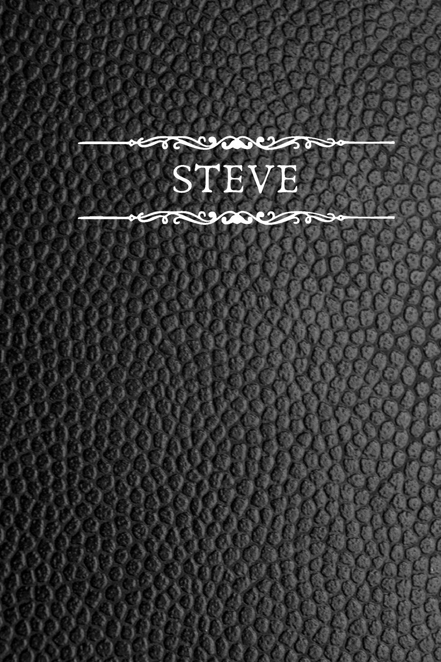 Steve: Personalized Name Journal For Men (Black Faux Leather Design) Books