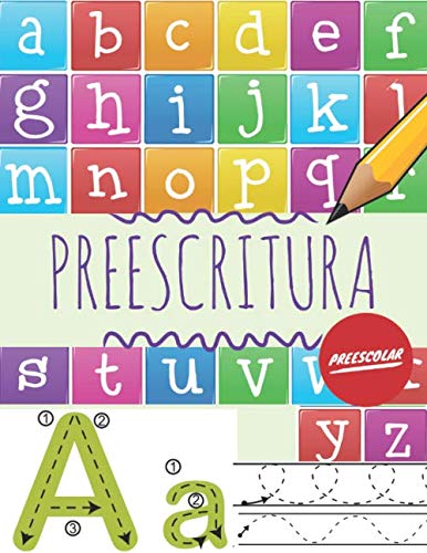 Preescritura: Aprendo a Escribir Alfabeto, Mejora del manejo del lápiz, Recomendado para trabajar en Jardín de infancia preescolar Study Guides