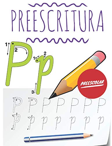 Preescritura: Aprendo a Escribir Alfabeto, Mejora del manejo del lápiz, Recomendado para trabajar en Jardín de infancia preescolar Study Guides