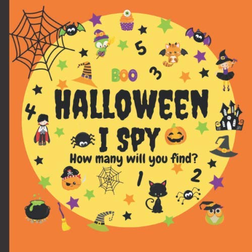 Halloween I Spy: A fun guessing and counting game for kids toddlers preschoolers kindergarten kids age 2-5 Study Guides