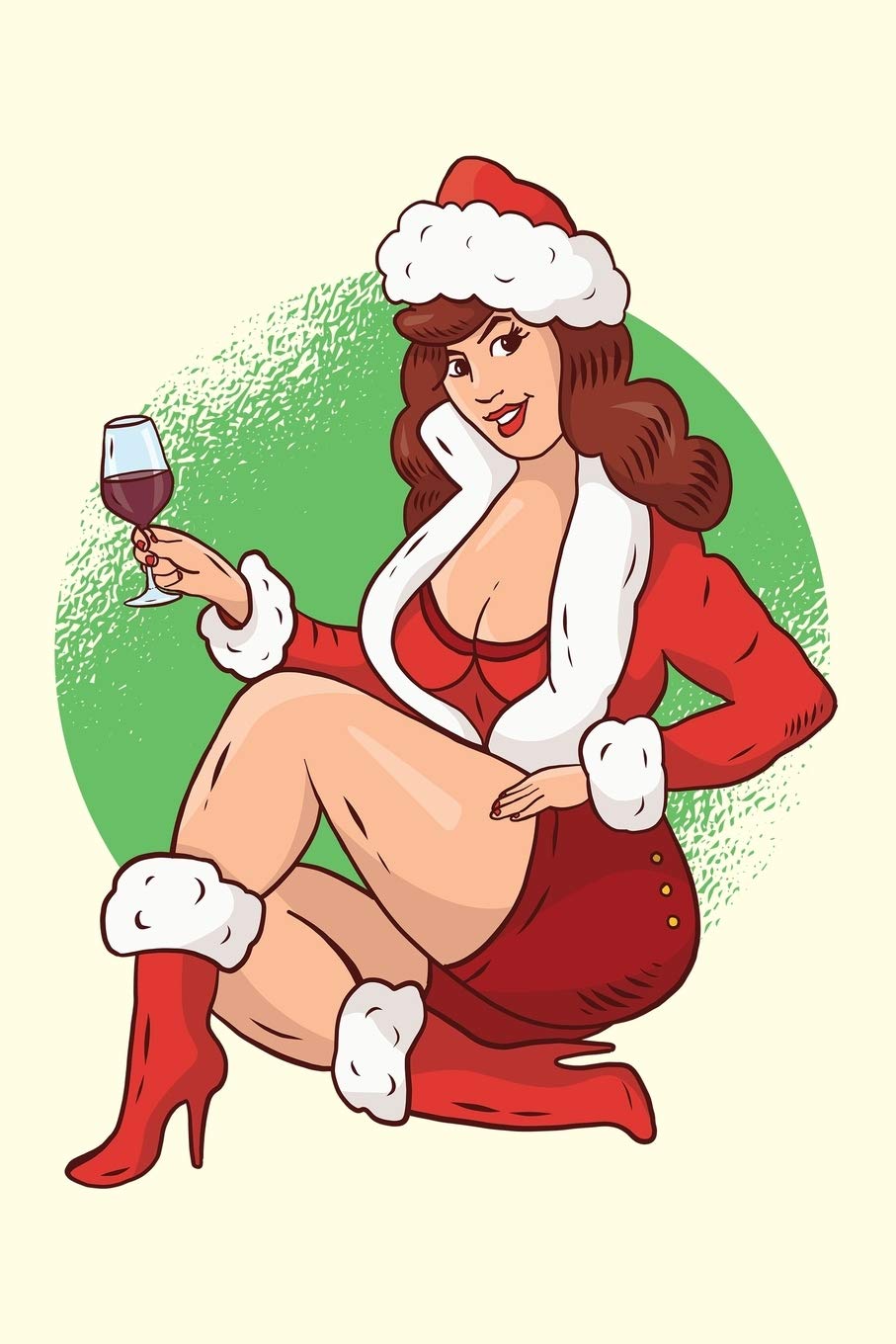 Funny Sexy Pin Up Girl Christmas - Journal Journal Lined about A5 FORMAT - notepad for school and work. Christmas theme, rockabilly, rocker, biker: ... or Santa Claus as a sweet gift - nic Non-fiction