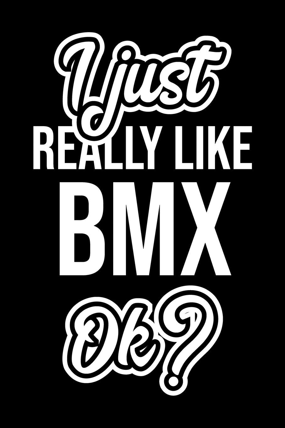 I Just Really Like Bmx Ok?: Christmas Gift for Bmx lover | Funny Bmx Journal | Nice 2019 Christmas Present for Bmx | 6x9inch 120 pages book