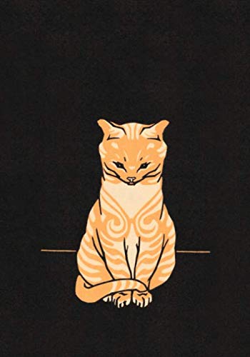 Sitting Cat Notebook: 7 x 10 Inch (Vintage Illustration Series) Pets