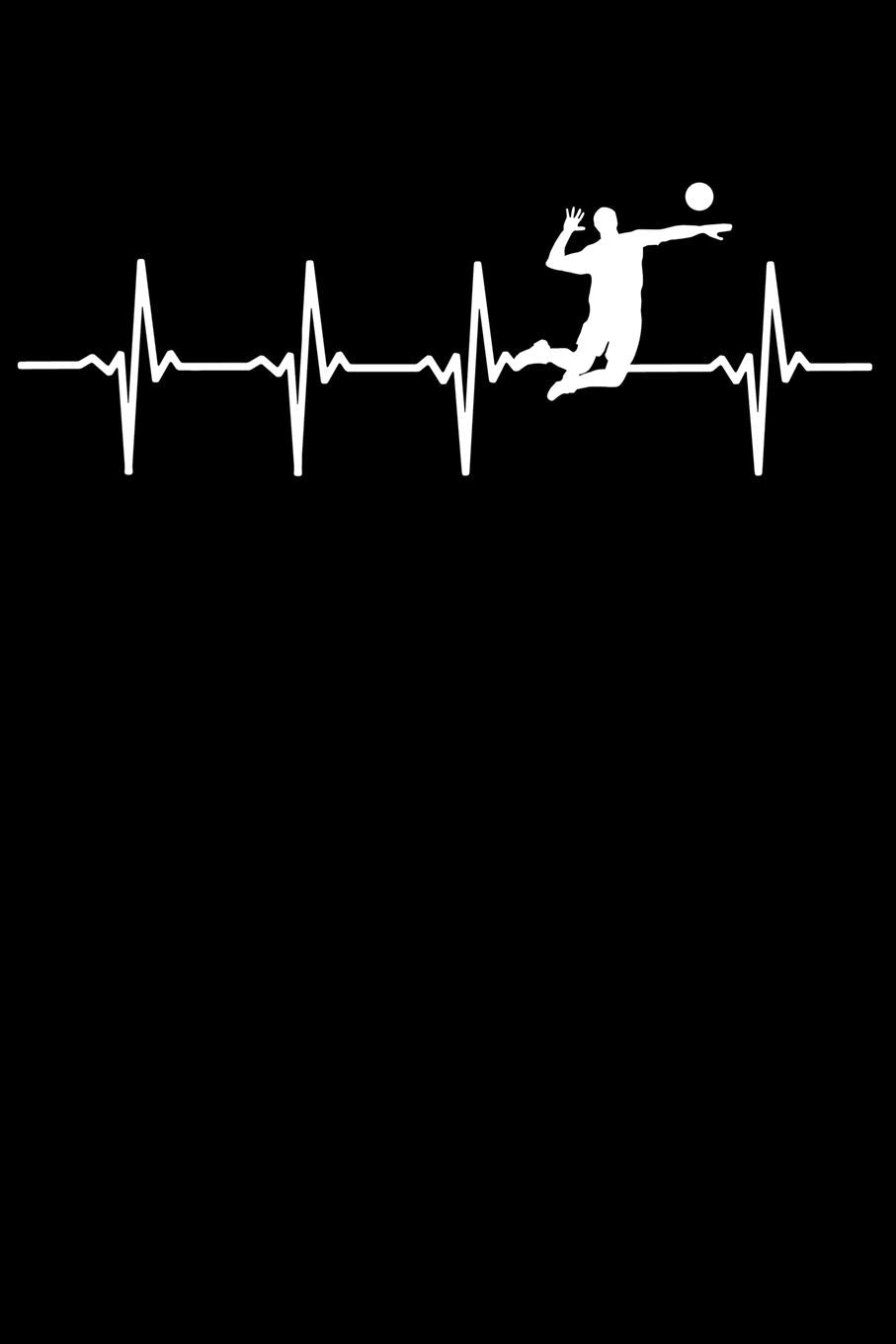 Volleyball Player Notebook: Volleyball Heartbeat 6 x 9 Dotted Dot Grid Journal Gift for Volleyball Players And Beach Volleyball Players (108 Pages) Books