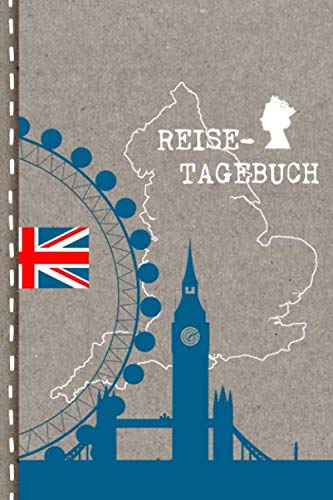 Reisetagebuch: Großbritannien England Reise Tagebuch zum Selberschreiben, ca. A5 - Journal dotted Punkteraster für UK Urlaub, Ferien, Auslandsjahr Au Pair, Gastschüler - ca. A5, 112 Seiten punktiert Travel Books